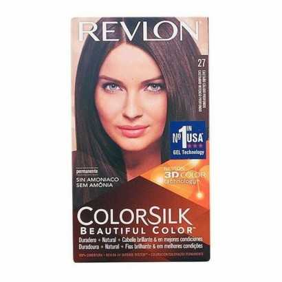 Tinte sin Amoniaco Colorsilk Revlon I0021834 Castaño Cálido Profundo (1 unidad)-Tintes de pelo-Verais