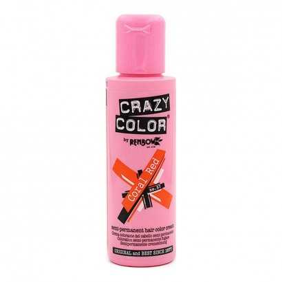 Permanent Dye Coral Red Crazy Color 002247 Nº 57 (100 ml) (100 ml)-Hair Dyes-Verais