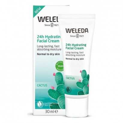 Hydrating Facial Cream Cactus Opuntia 24h Weleda (30 ml)-Anti-wrinkle and moisturising creams-Verais