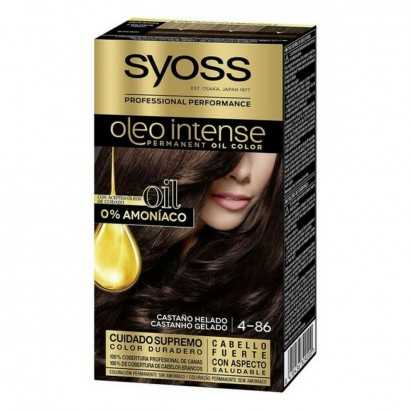 Permanent Dye Syoss Olio Intense Ammonia-free Nº 4,86 Frozen Chestnut-Hair Dyes-Verais