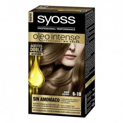 Permanent Dye Syoss Olio Intense Ammonia-free Nº 6,10 Dark Blonde-Hair Dyes-Verais