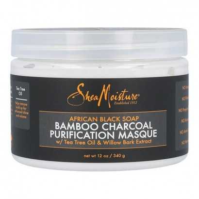 Hair Mask African Black Soap Bamboo Charcoal Shea Moisture (340 g)-Hair masks and treatments-Verais