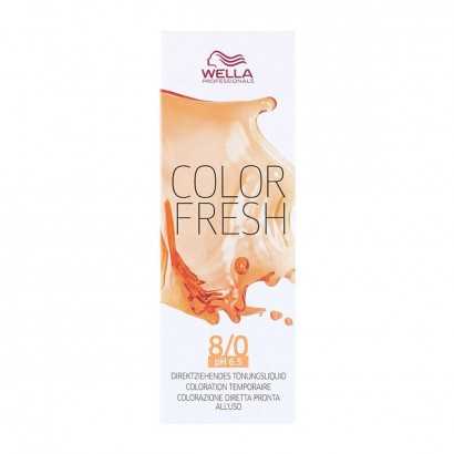 Semi-Permanent Tint Color Fresh Wella Color Fresh Nº 8/0 (75 ml)-Hair Dyes-Verais