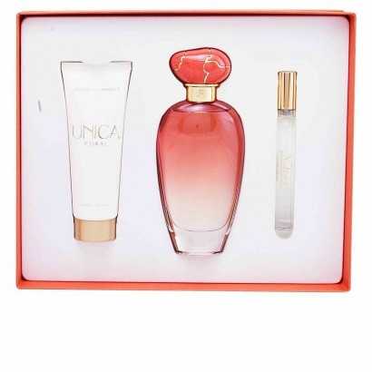 Women's Perfume Set Unica Coral Adolfo Dominguez 840786 (3 pcs)-Cosmetic and Perfume Sets-Verais