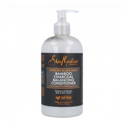 Conditioner African Black Soap Bamboo Charcoal Shea Moisture (384 ml)-Softeners and conditioners-Verais