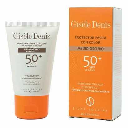Sun Protection with Colour Gisèle Denis SPF 50+ Medium Dark (40 ml)-Protective sun creams for the face-Verais