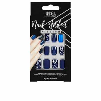 False nails Ardell Nail Addict Matte Blue (24 pcs)-Manicure and pedicure-Verais
