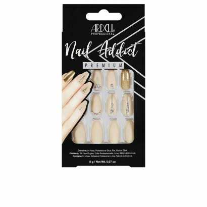 False nails Ardell Nail Addict Nude Jeweled (24 pcs)-Manicure and pedicure-Verais