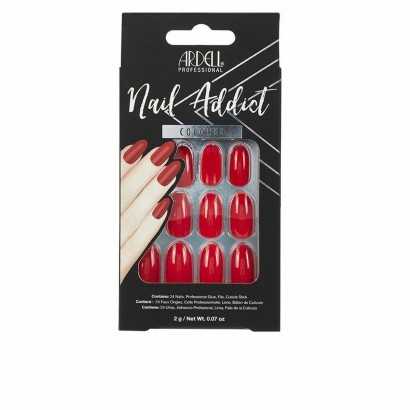 False nails Ardell Nail Addict Cherry Red (24 pcs)-Manicure and pedicure-Verais