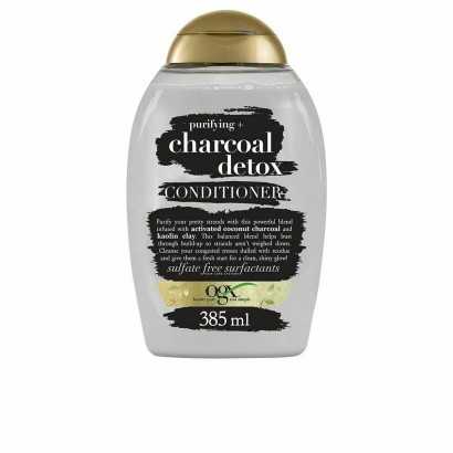 Conditioner OGX Charcoal Detox Purifying Scrub Active charcoal 385 ml-Softeners and conditioners-Verais