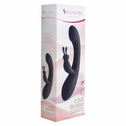 Vibrador conejito S Pleasures Negro Rosa (18,7 x 3,5 cm)-Vibradores especiales-Verais