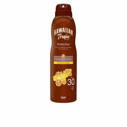Sun Screen Spray Hawaiian Tropic Coconut Mango Oil Spf 30 Coconut 180 ml-Protective sun creams for the body-Verais