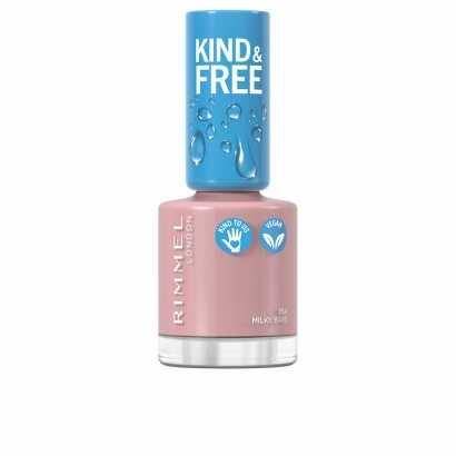 nail polish Rimmel London Kind & Free 154-milky bare (8 ml)-Manicure and pedicure-Verais
