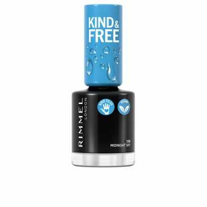 nail polish Rimmel London Kind & Free 159-midnight sky (8 ml)-Manicure and pedicure-Verais