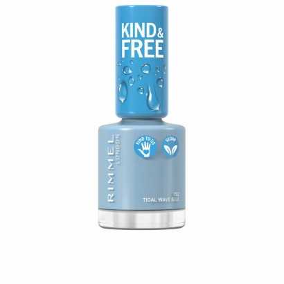 nail polish Rimmel London Kind & Free 152-tidal wave blue (8 ml)-Manicure and pedicure-Verais