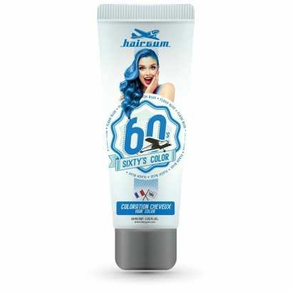 Semi-permanent Colourant Hairgum Sixty's Color flash blue (60 ml)-Hair Dyes-Verais