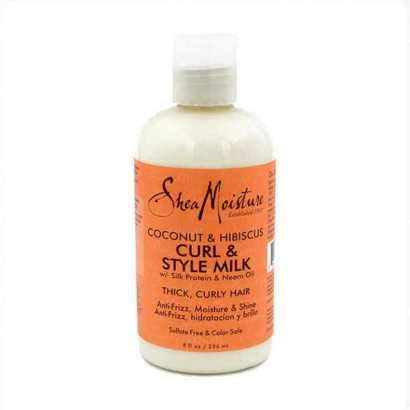 Styling Cream Shea Moisture Coconut & Hibiscus 236 ml-Hair masks and treatments-Verais