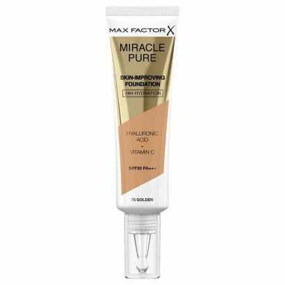 Base de Maquillaje Fluida Max Factor Miracle Pure 75-golden SPF 30 (30 ml)-Maquillajes y correctores-Verais