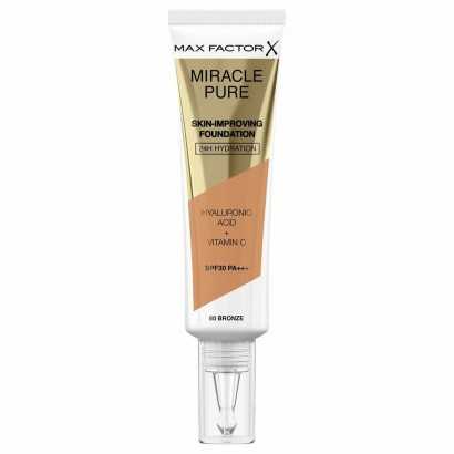 Fluid Makeup Basis Max Factor Miracle Pure Spf 30 Nº 80-bronze 30 ml-Makeup und Foundations-Verais