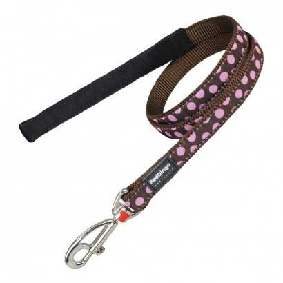 Dog Lead Red Dingo Brown Points (1,2 x 120 cm)-Travelling and walks-Verais