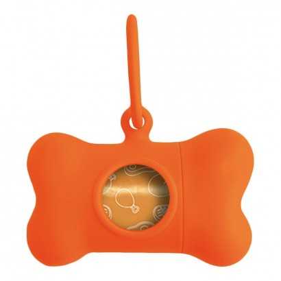 Dispensador de Bolsas para Mascotas United Pets Bon Ton Neon Perro Naranja (8 x 4,2 x 5 cm)-Viajar y pasear-Verais