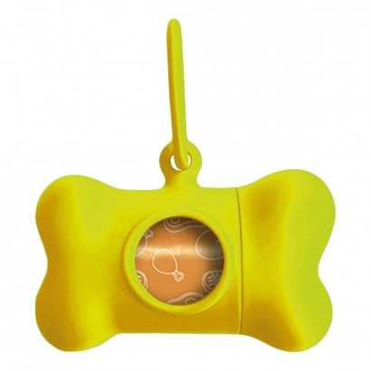 Dispensador de Bolsas para Mascotas United Pets Bon Ton Neon Perro Amarillo (8 x 4,2 x 5 cm)-Viajar y pasear-Verais