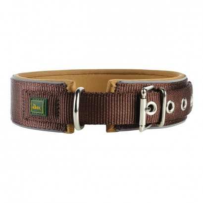 Dog collar Hunter Neoprene Reflect Brown (49-56 cm)-Travelling and walks-Verais