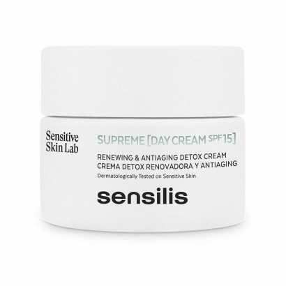 Day-time Anti-aging Cream Sensilis Supreme Spf 15 50 ml-Anti-wrinkle and moisturising creams-Verais