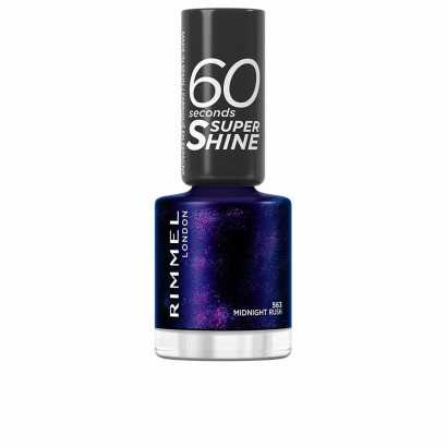 nail polish Rimmel London 60 Seconds Super Shine Nº 563 Midtnight rush 8 ml-Manicure and pedicure-Verais