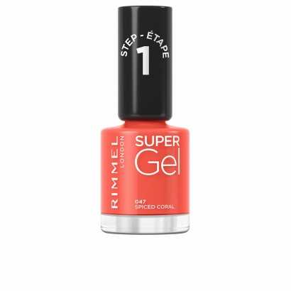nail polish Rimmel London Super Gel Nº 047 Spiced coral 12 ml-Manicure and pedicure-Verais