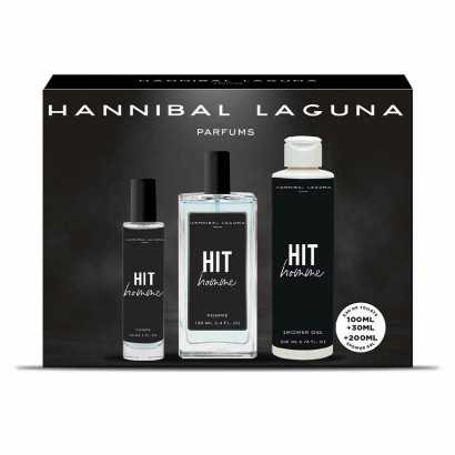 Men's Perfume Set Hannibal Laguna Hit Hit 3 Pieces-Cosmetic and Perfume Sets-Verais