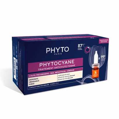 Anti-Hair Loss Ampoulles Phyto Paris Phytocyane Progressive 12 x 5 ml-Hair masks and treatments-Verais