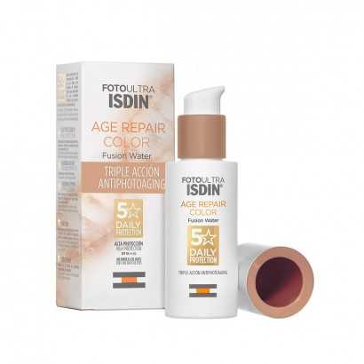 Sun Protection with Colour Isdin FotoUltra Repairing Fluid SPF 50 (50 ml)-Protective sun creams for the face-Verais
