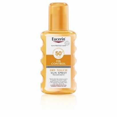 Body Sunscreen Spray Eucerin Transparent SPF 50 (200 ml)-Protective sun creams for the body-Verais