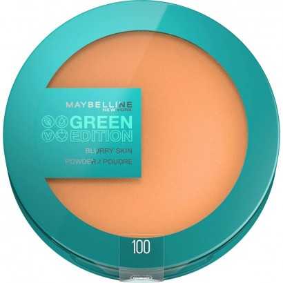 Kompaktpuder Maybelline Green Edition Nº 100 Glättung-Puder-Verais