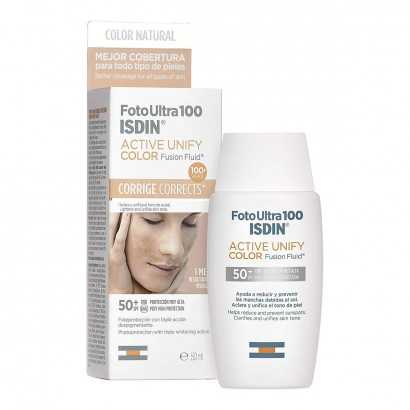 Sun Protection with Colour Isdin Foto Ultra Active Unify SPF 50+ 50 ml-Protective sun creams for the face-Verais