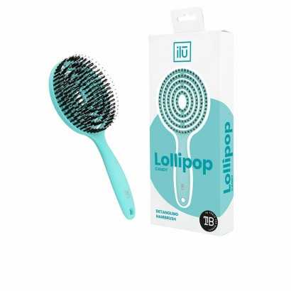 Detangling Hairbrush Ilū Lollipop Blue (1 Unit)-Hair masks and treatments-Verais