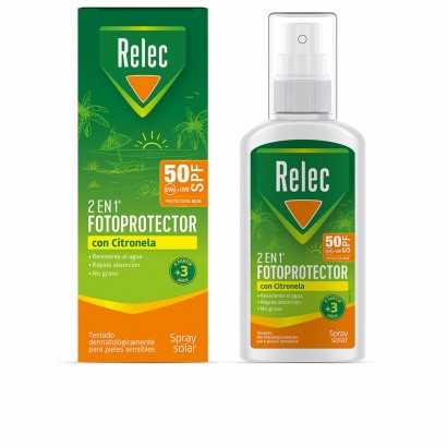 Body Sunscreen Spray Relec 2-in-1 Citronela 100 ml Spf 50-Protective sun creams for the body-Verais