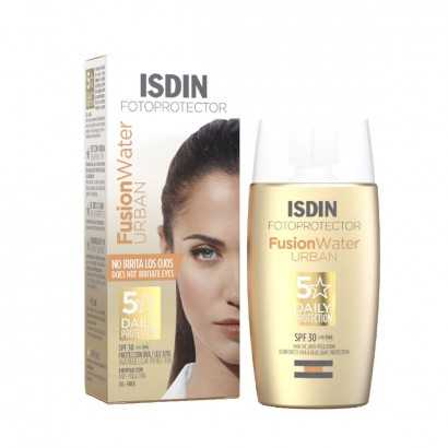 Facial Sun Cream Isdin Fusion Water Urban Spf 30 50 ml-Protective sun creams for the face-Verais
