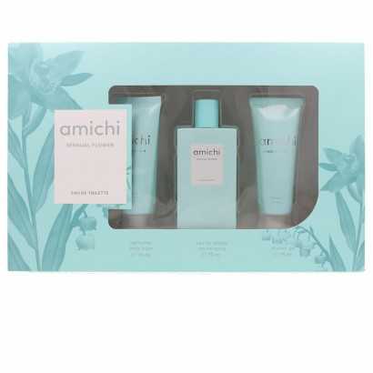 Set mit Damenparfüm Amichi Sensual Flower 3 Stücke-Viele kosmetische Düfte-Verais