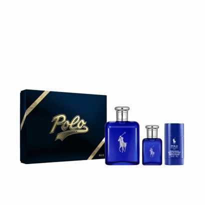 Men's Perfume Set Ralph Lauren Polo Blue 3 Pieces-Cosmetic and Perfume Sets-Verais