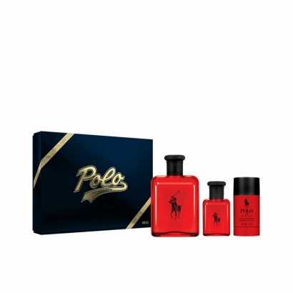 Men's Perfume Set Ralph Lauren Polo Red 3 Pieces-Cosmetic and Perfume Sets-Verais