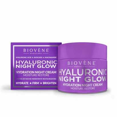 Night Cream Biovène Hyaluronic Night Glow 50 ml-Anti-wrinkle and moisturising creams-Verais