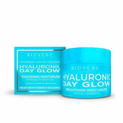 Hydrating Cream Biovène Hyaluronic Day Glow 50 ml-Anti-wrinkle and moisturising creams-Verais