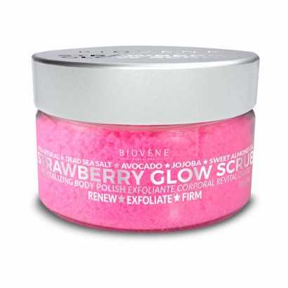 Body Cream Biovène Strawberry Glow Scrub 200 g-Moisturisers and Exfoliants-Verais