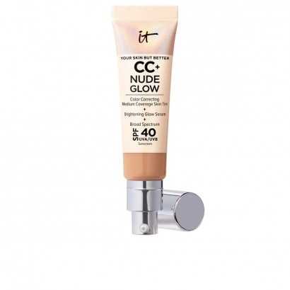 Base de Maquillaje Cremosa It Cosmetics CC+ Nude Glow Medium Tan Spf 40 32 ml-Maquillajes y correctores-Verais