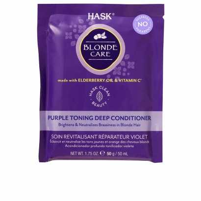Colour Reviving Conditioner for Blonde Hair HASK Blonde Care 50 g-Softeners and conditioners-Verais