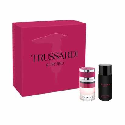 Women's Perfume Set Trussardi Ruby Red 2 Pieces-Cosmetic and Perfume Sets-Verais