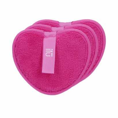 Make-up Remover Pads Ilū Reusable Heart Pink (3 Units)-Make-up removers-Verais