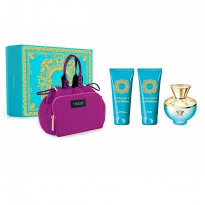 Women's Perfume Set Versace EDT Dylan Turquoise 4 Pieces-Cosmetic and Perfume Sets-Verais